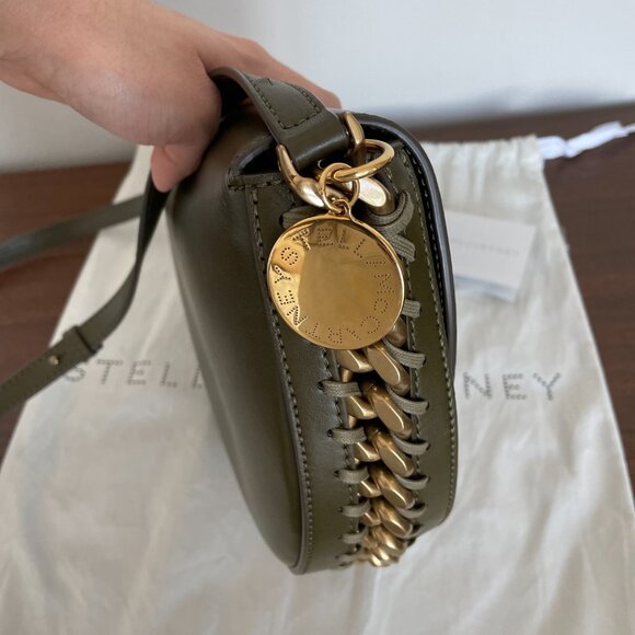 Stella McCartney Eco Alter Nappa Medium Frayme Khaki Bag - Picture 7 of 15